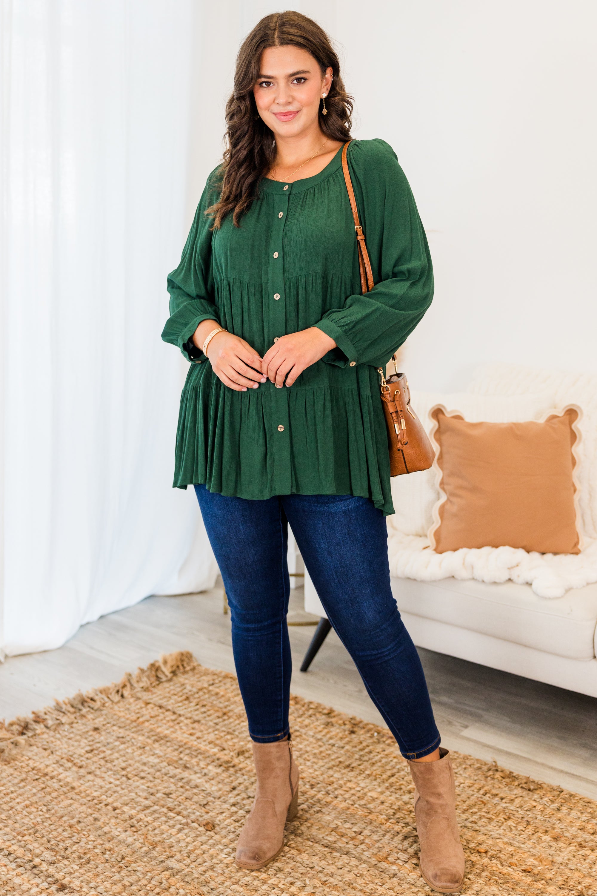 Evermore Top. Forest Green