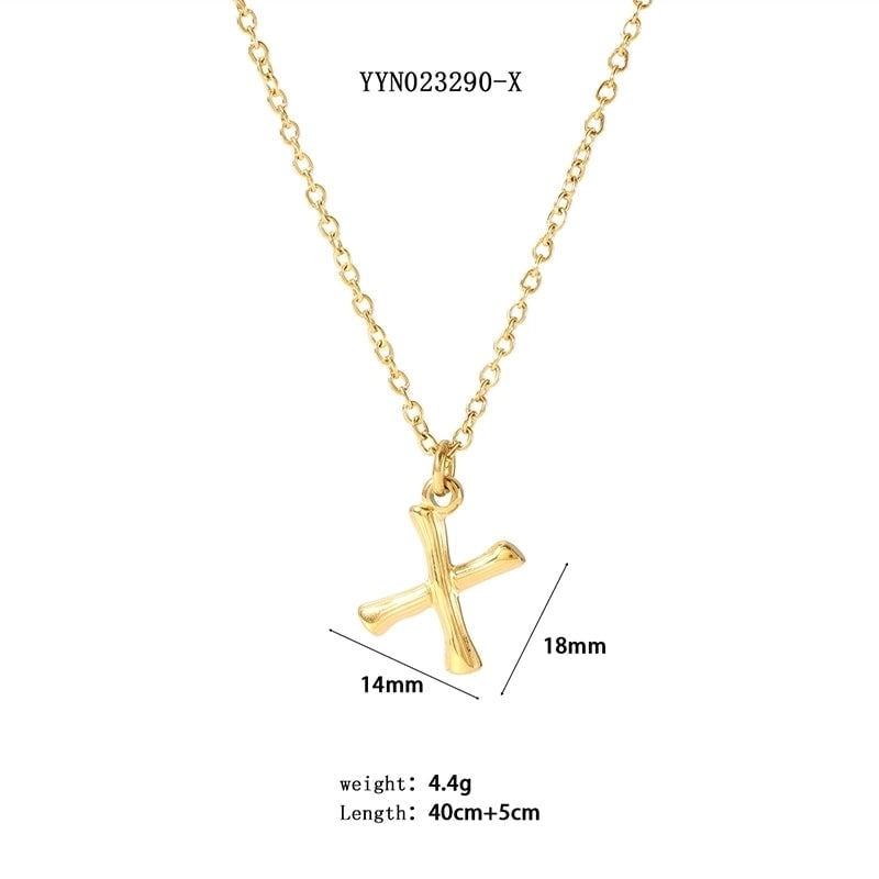 304 Stainless Steel 18K Gold Plated Minimalist Plating Letter Sweater Chain