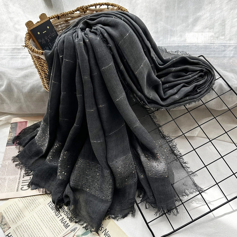 Unisex Retro Sweet Solid Color Artificial Cotton Scarf