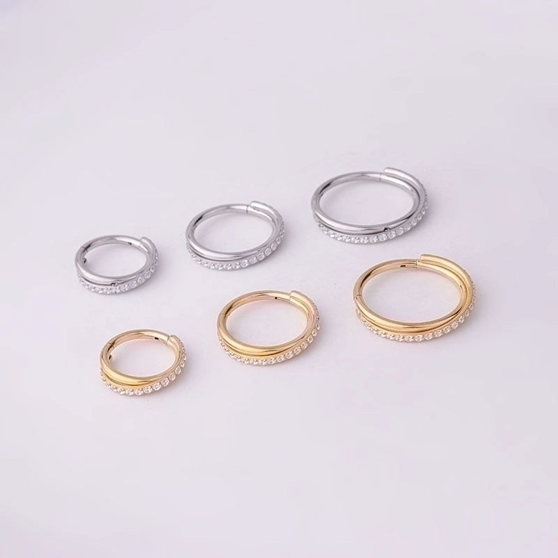 Nose Rings & Studs Fashion Geometric 316L Stainless Steel  Plating