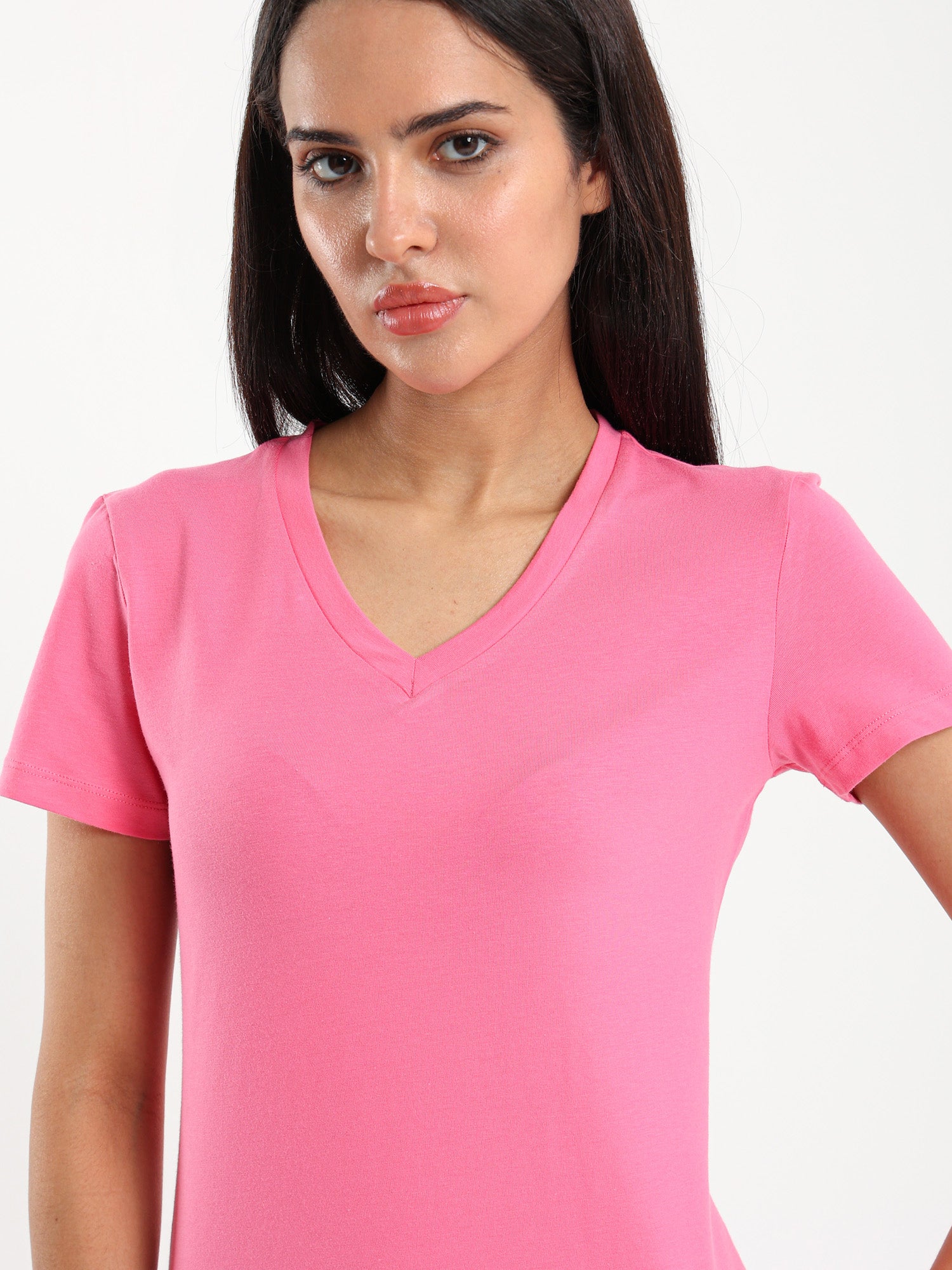 Fitted V-Neck T-Shirt