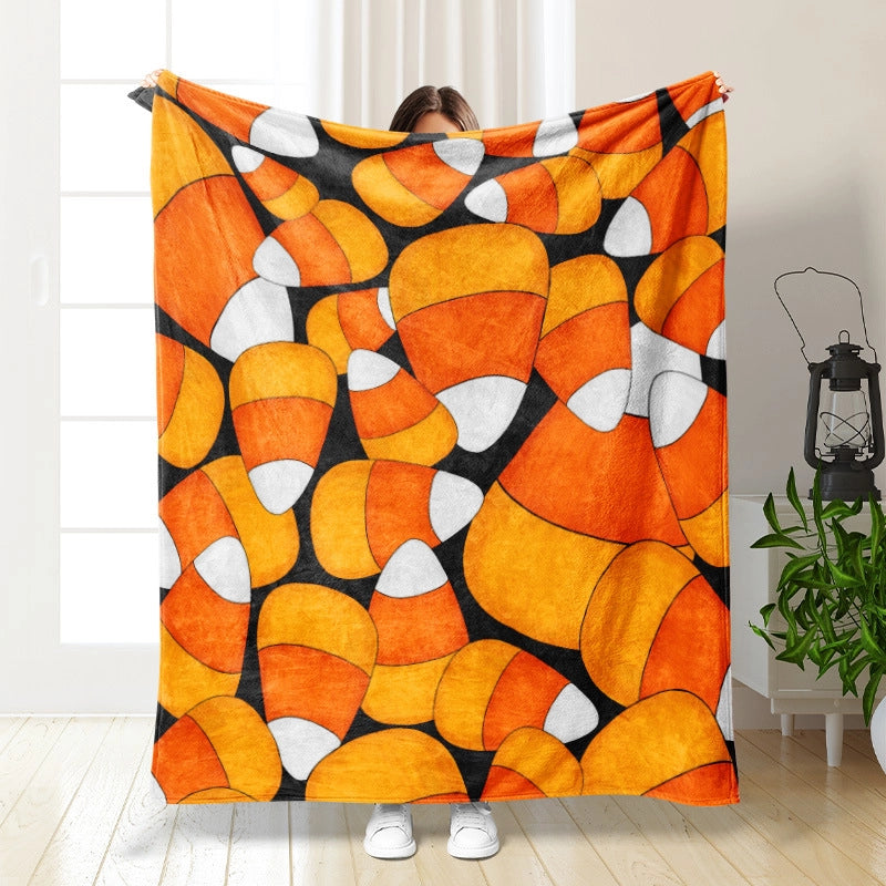 Halloween Cute Pumpkin Bat Ghost Polyester Blanket Couch & Sofa Decor