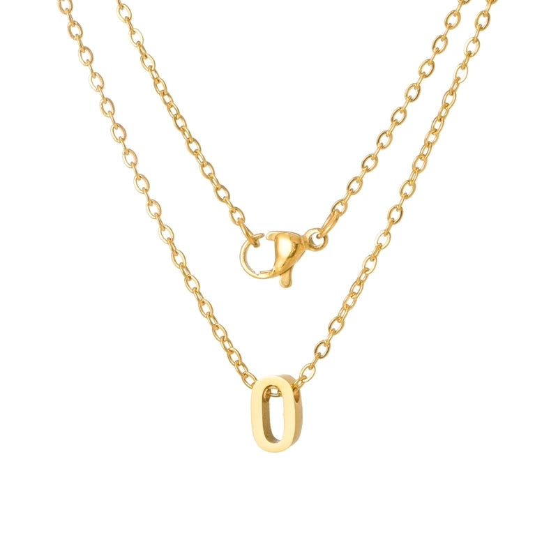 Titanium Steel Minimalist Plating Letter None Necklace