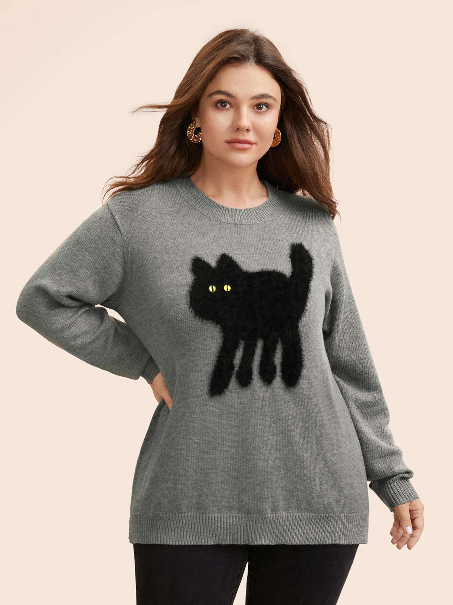 Supersoft Essentials Cat Slit Hem Pullover