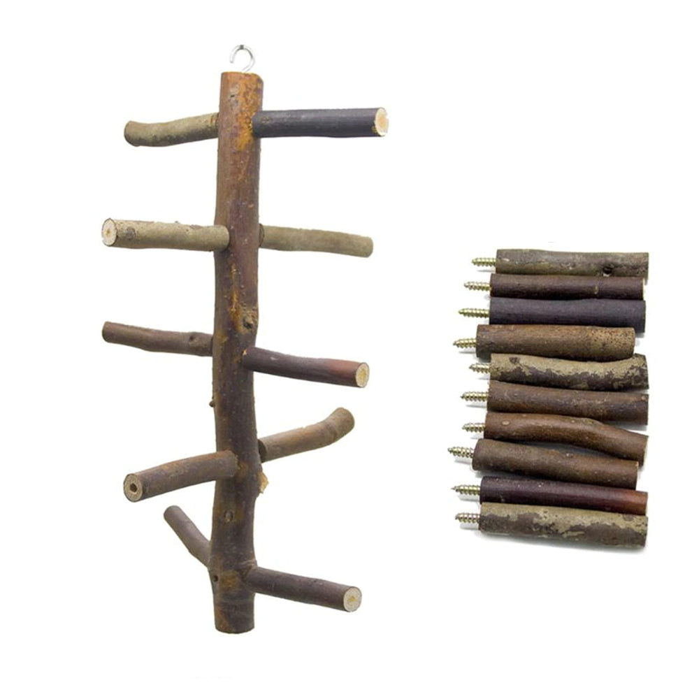 Wooden Bird Perch Parrot Toys