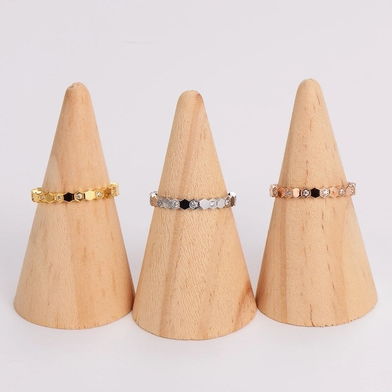 304 Stainless Steel 18K Gold Plated Rose Gold Plated Minimalist Classic Style Plating Solid Color Rings