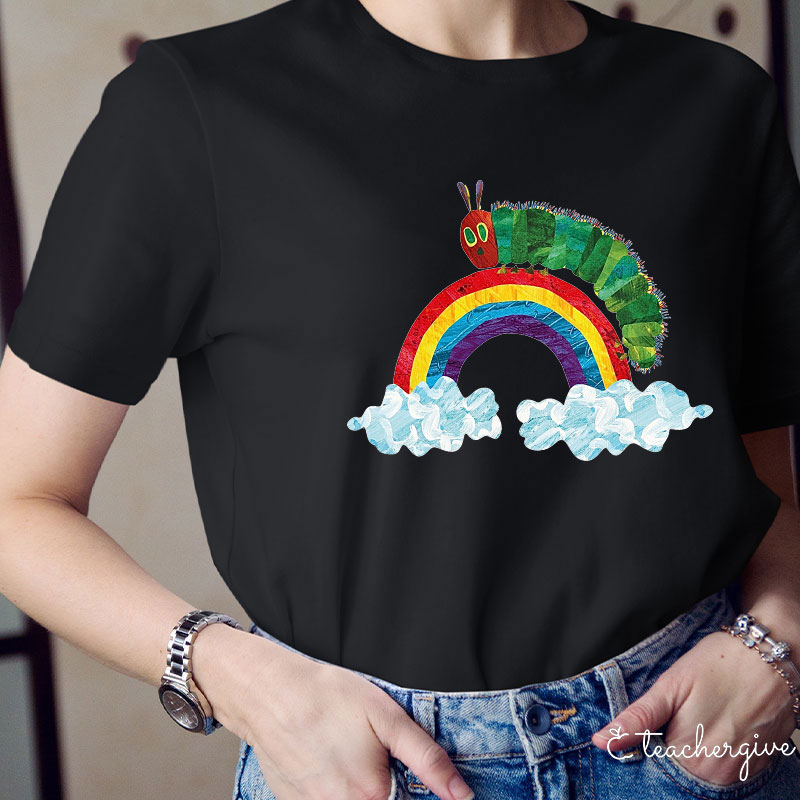 The Very Hungry Caterpillar Rainbow Teacher T-Shirt