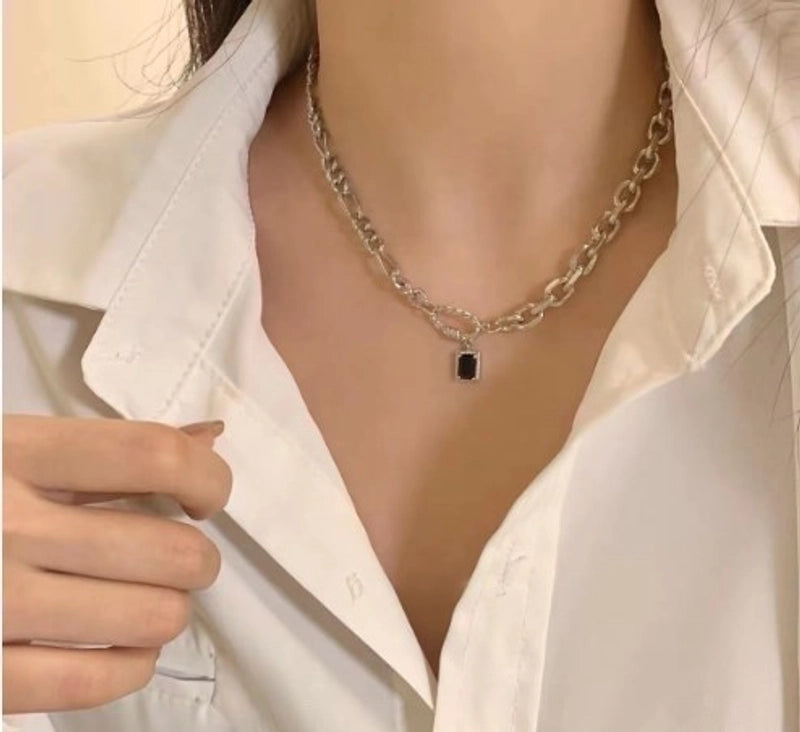 Lady Sweet Heart Shape Flower Fish Tail Imitation Pearl Alloy Inlay Rhinestones Women's Necklace