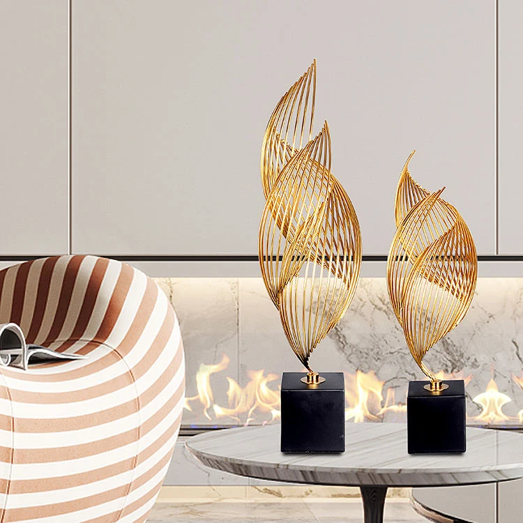 Interior Modern Table Living Room art gold home metal ornament stand Design decor