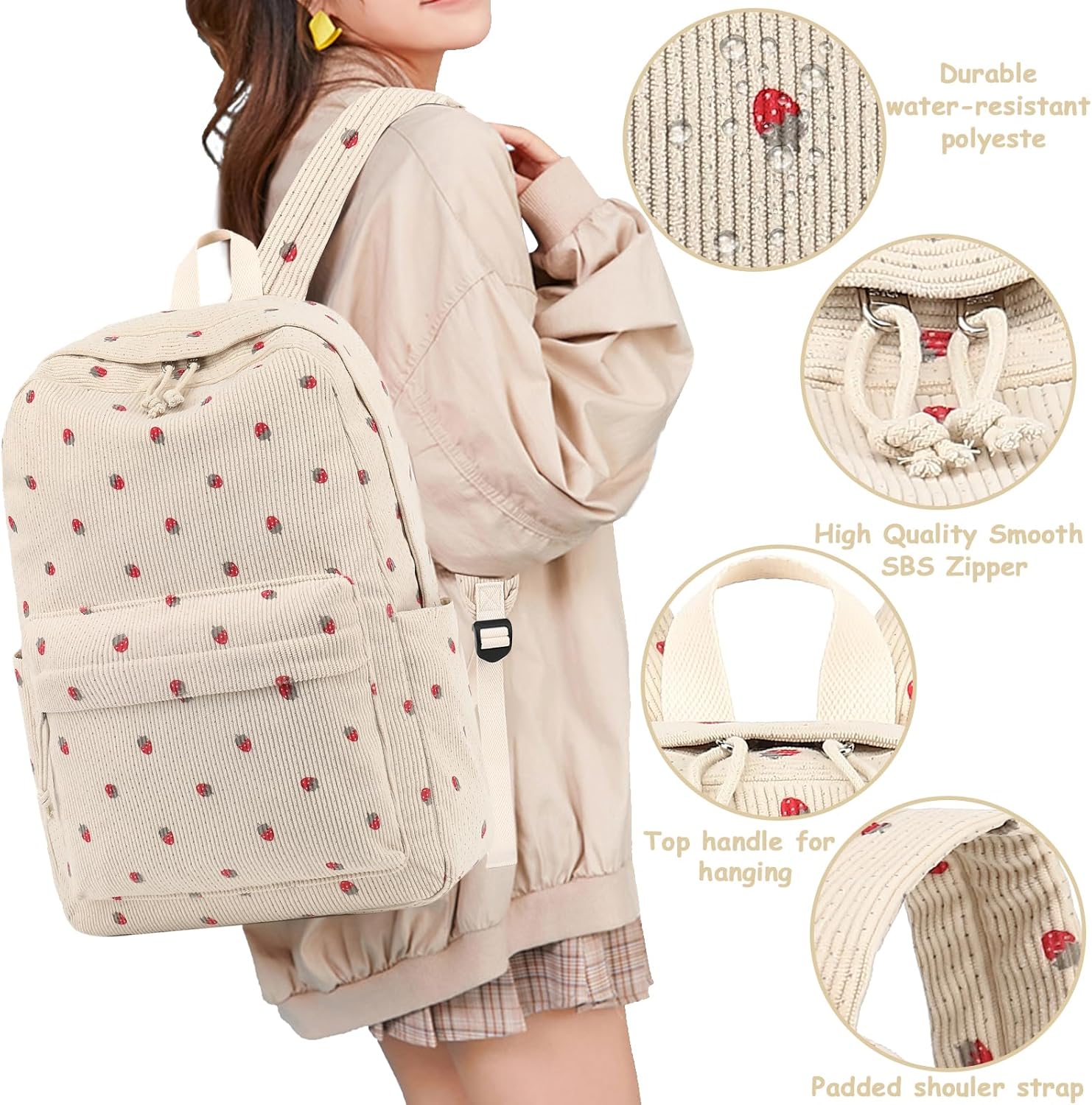 Bluboon School Backpack Teens Girls Boys Kids School Book Bags with Lunch Box Pencil Bag