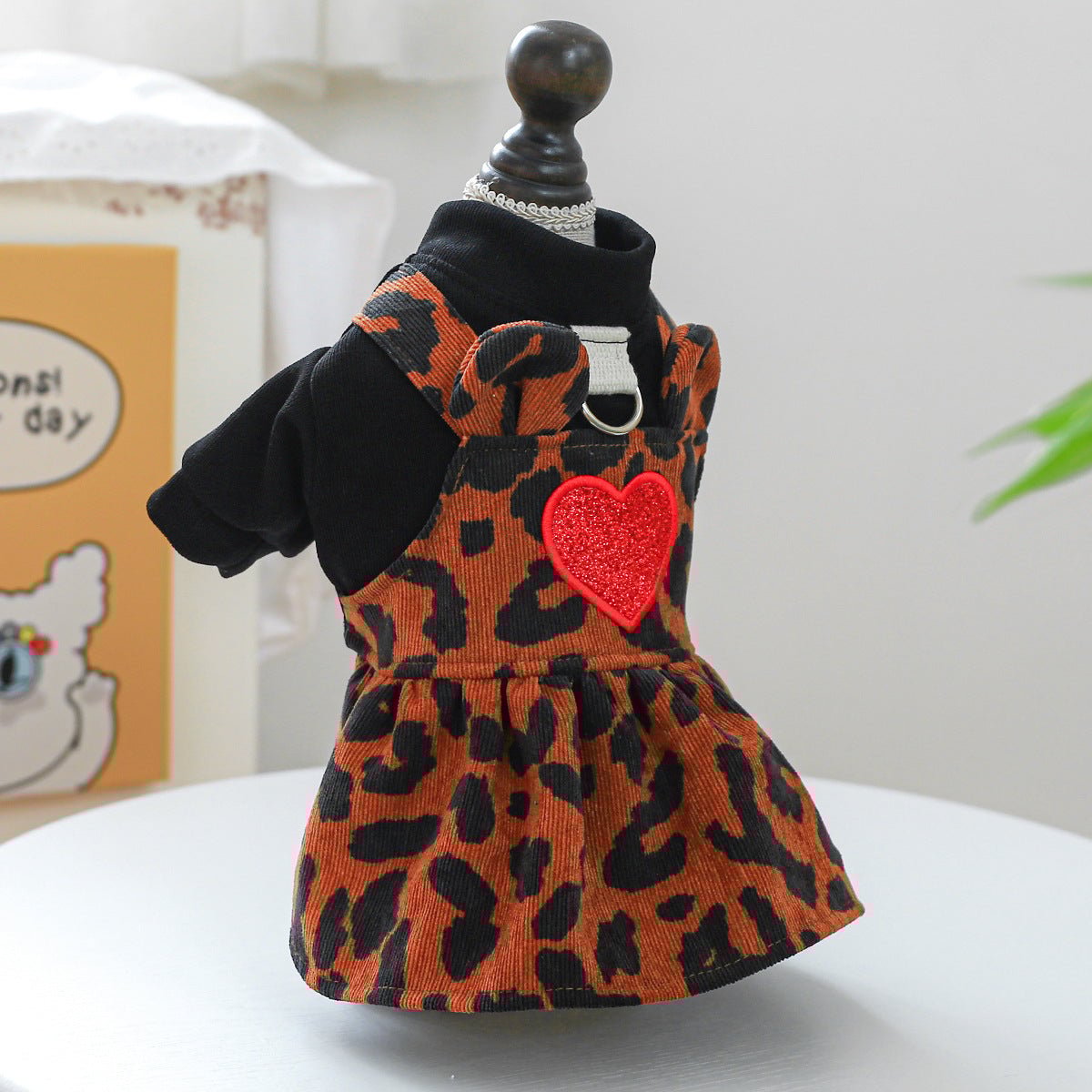 Leopard Printed Warm Dog Dress/Jumpsuits