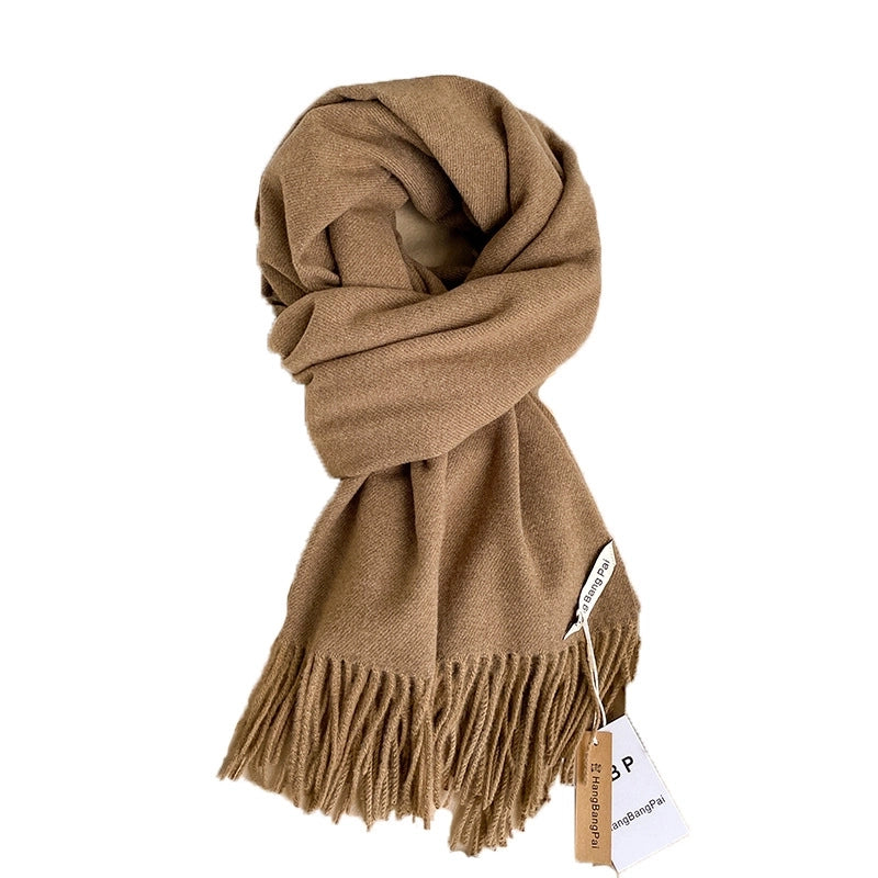 Unisex Casual Basic Solid Color Imitation Cashmere Scarf