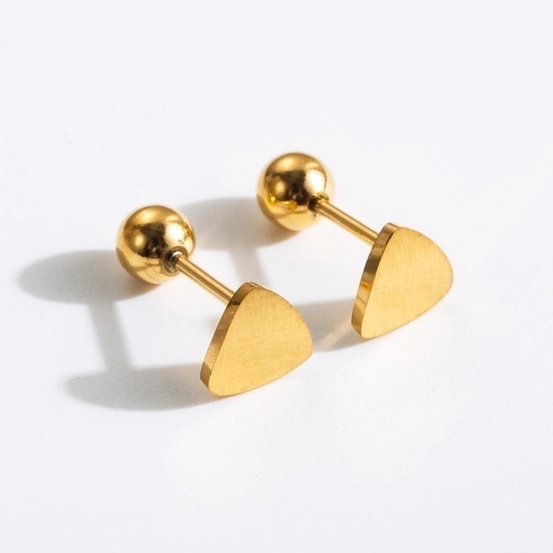 1 Pair Commute Rabbit Heart Shape Crown 304 Stainless Steel 18K Gold Plated Ear Studs