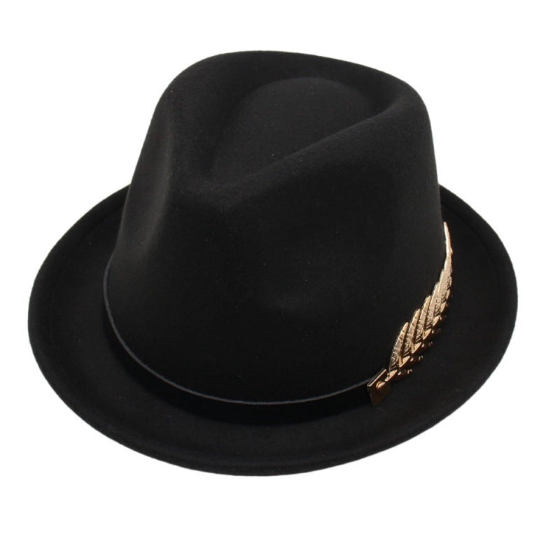 Autumn And Winter Fashion Gentlemen Hat Hot Wool Jazz Hat  Elegant Retro Topper For Men And Women