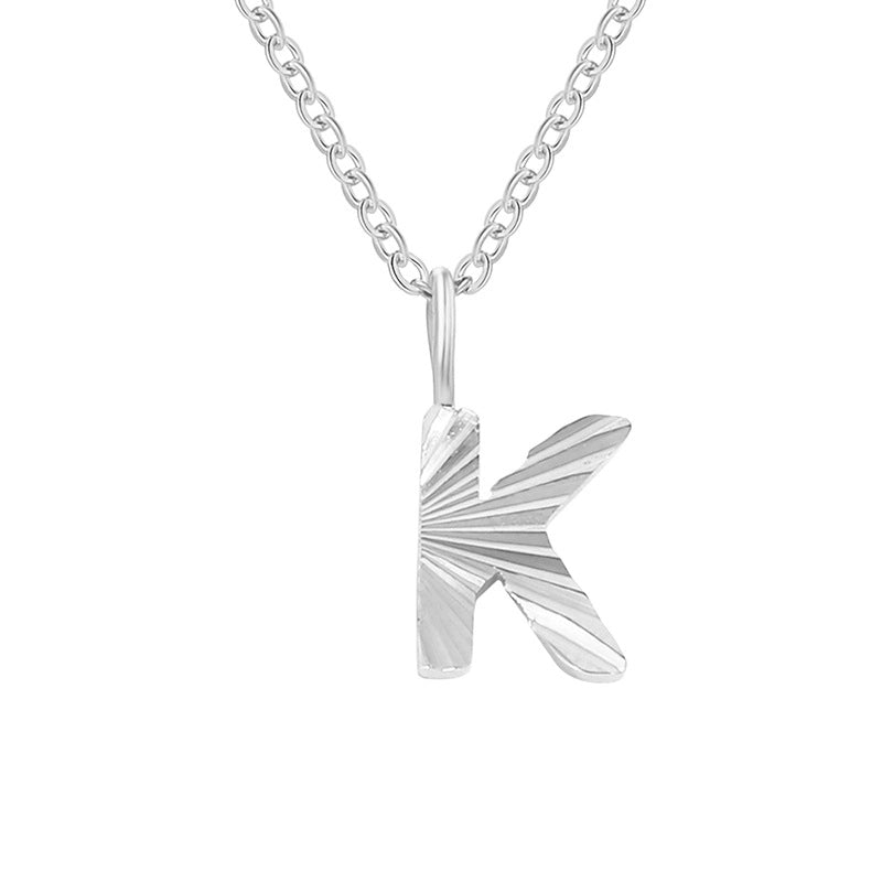 Minimalist Letter Stainless Steel Pendant Necklace In Bulk