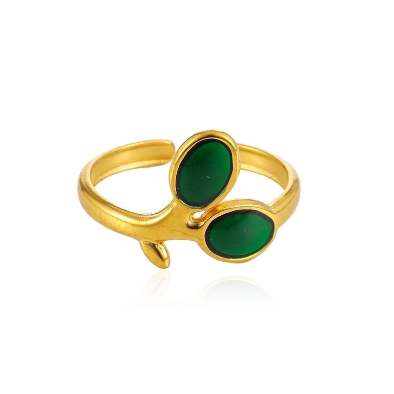 Elegant Minimalist Geometric 304 Stainless Steel Enamel Stainless Steel Rings