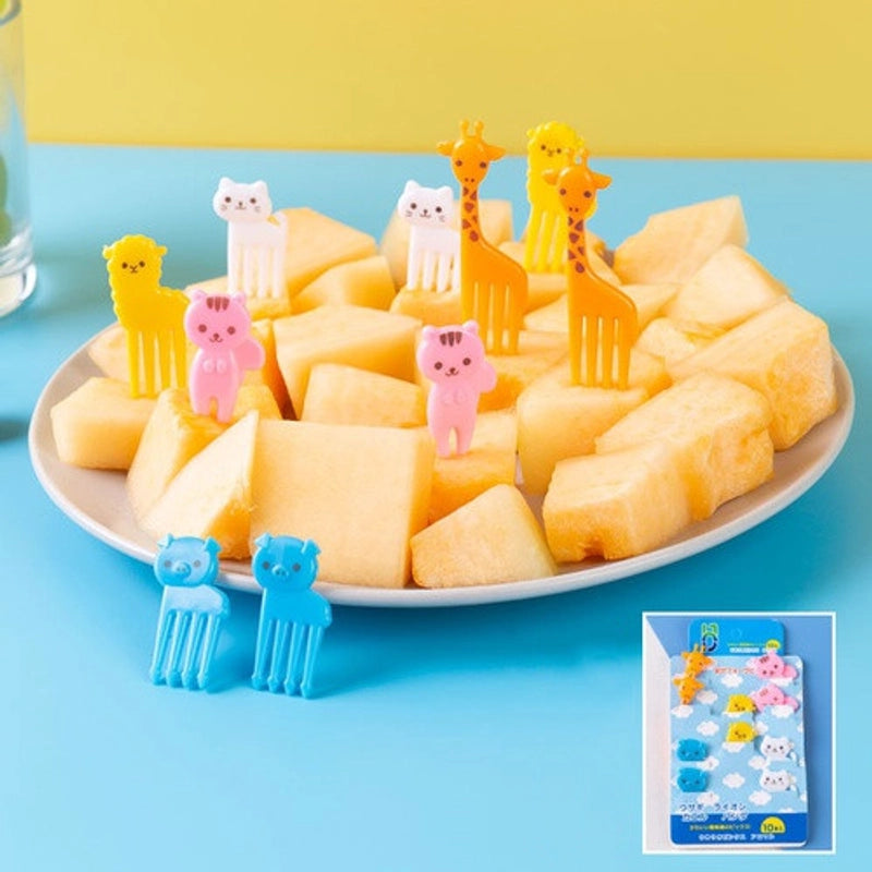 Cute Cartoon Plastic Fruit Fork 1 Set