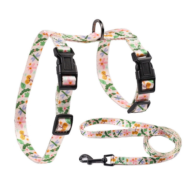 Cat Leash Suit Cat H-shaped Chest Strap Cat Leash Anti-break I-shaped Cat Leash Customization