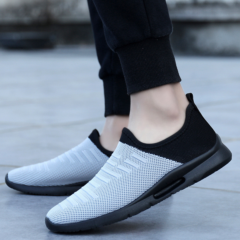 flats Mens Casual Shoes Men Slip-on Sock Sneakers Breathable Light Leisue Walking Jogging Running Tenis Masculino Adulto