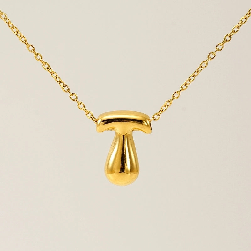 Basic Classic Style Letter 304 Stainless Steel 18K Gold Plated Plating Pendant Necklace