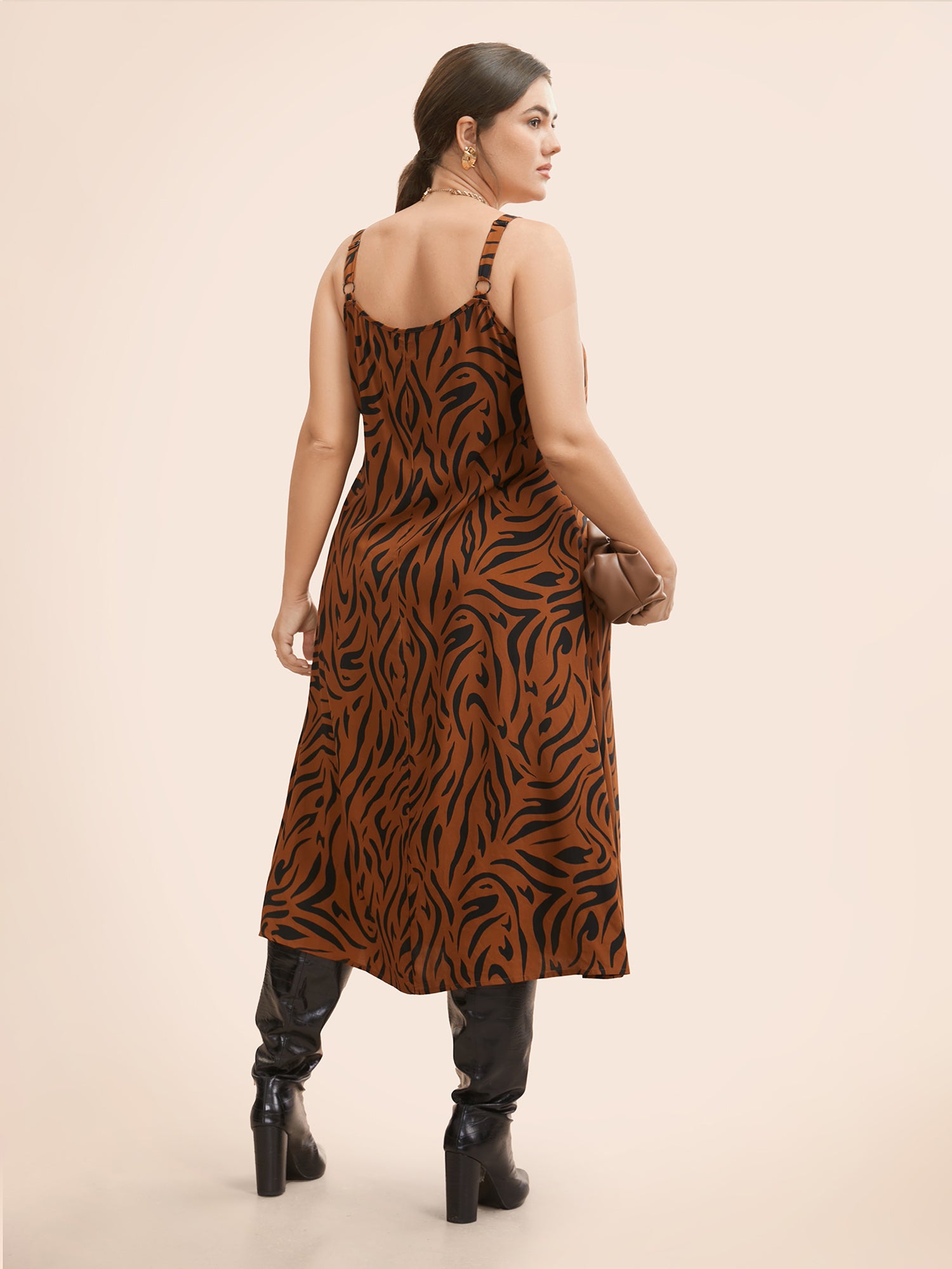 Leopard Print Cami Midi Dress