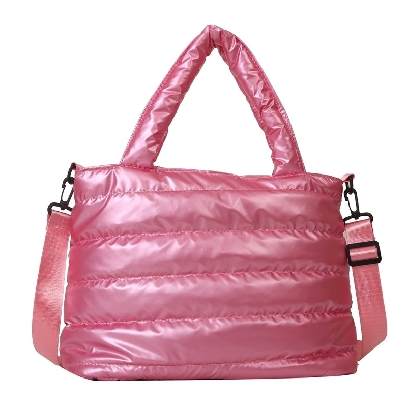 Women's Pvc Solid Color Basic Square Zipper Shoulder Bag Crossbody Bag