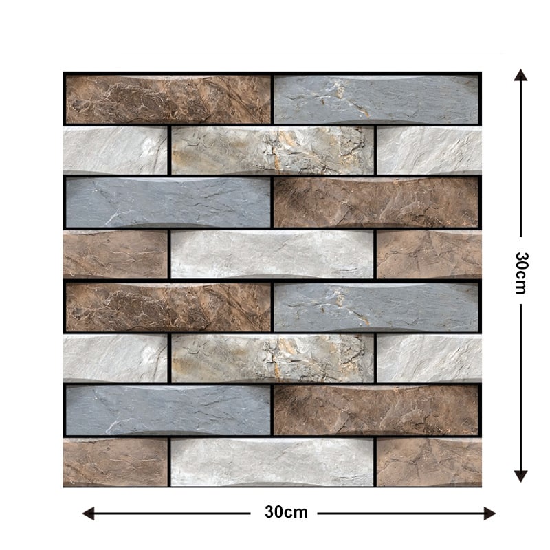 🎉2023 New Year Sale - 30% Off - 10Pcs 3D Peel and Stick Wall Tiles(12x12 inches)