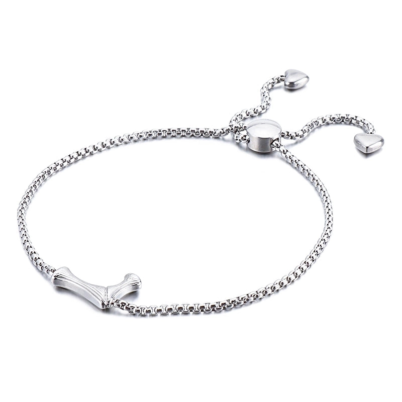 Casual Minimalist Letter Heart Shape Stainless Steel 18K Gold Plated Bracelets In Bulk