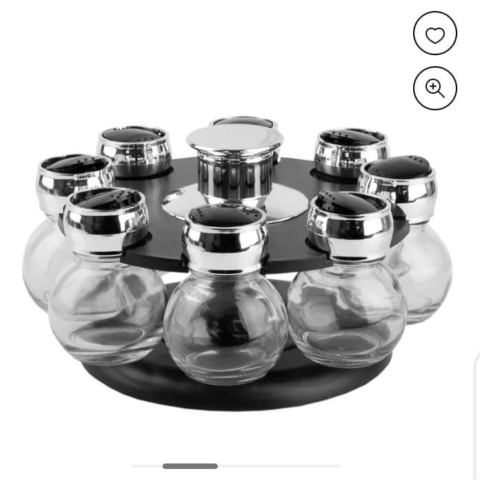 8IN1 REVOLVING SPICE JAR RACK