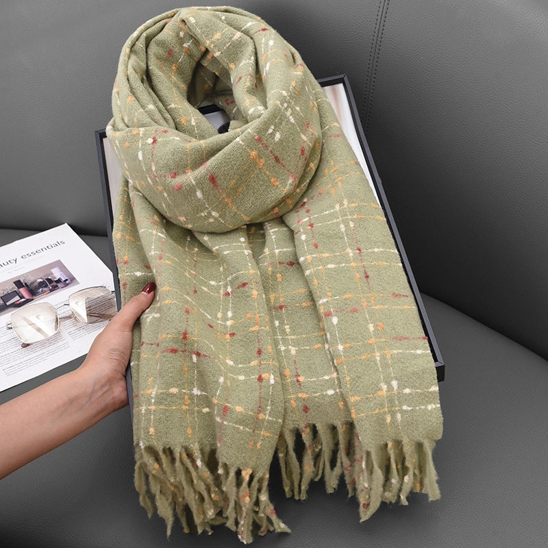 Women's Modern Style Classic Style Lattice Polyester Scarf