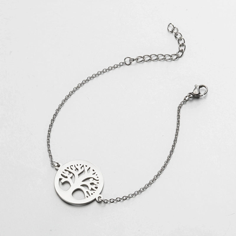 Minimalist Tree Coconut Tree Lotus 201 Stainless Steel Bracelets In Bulk
