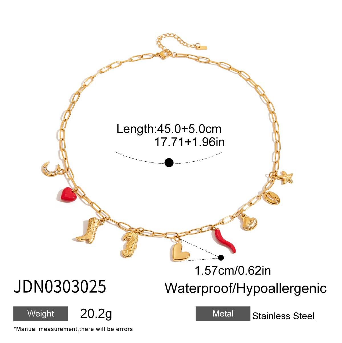 Bohemian Necklace Titanium Steel Rice Bead Necklace Accessories Women'S Summer Hit