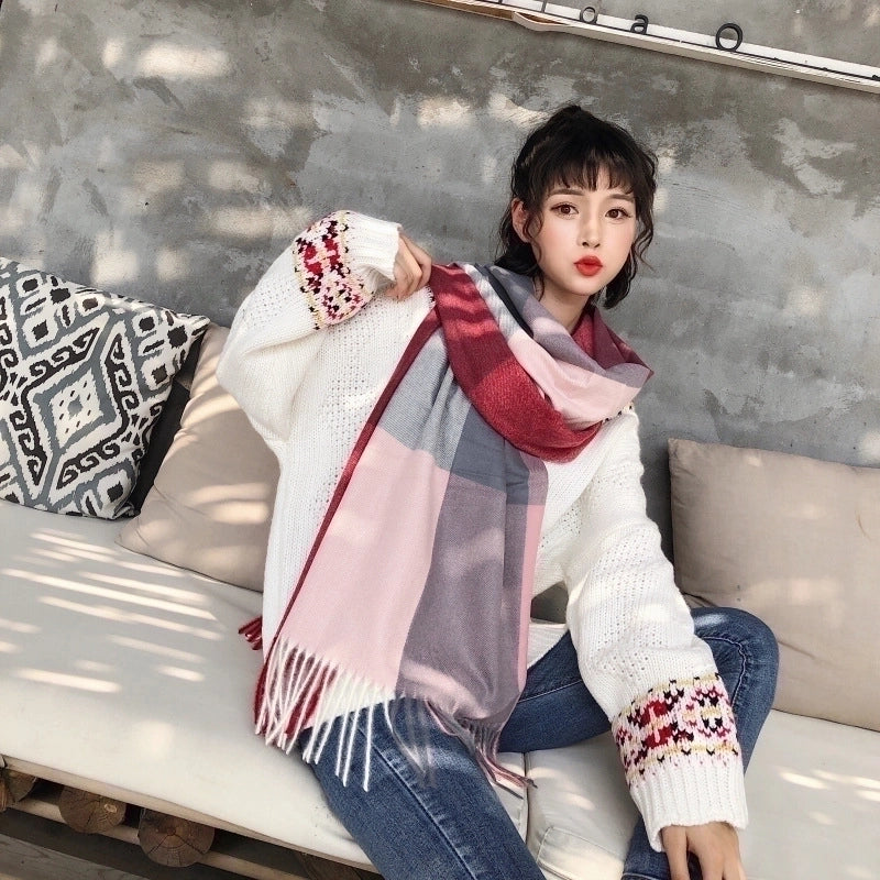 Cashmere Scarf  (blue)