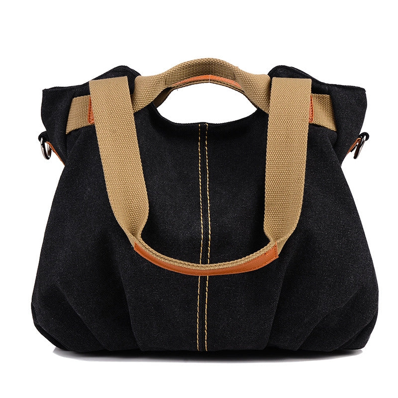 New Canvas Bag Women's Retro Fashion Portable Shoulder Bag Messenger Bag Fashion  Fashion Women's Bag
