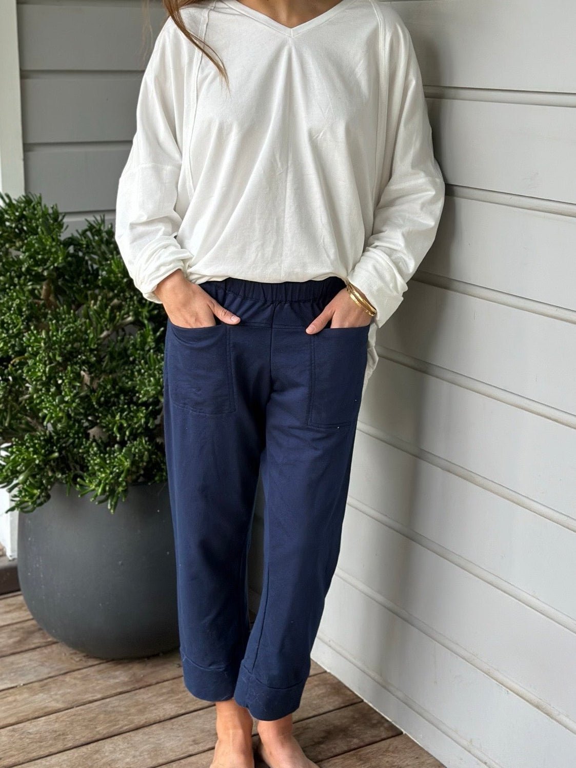 darcy capri pants-navy knit