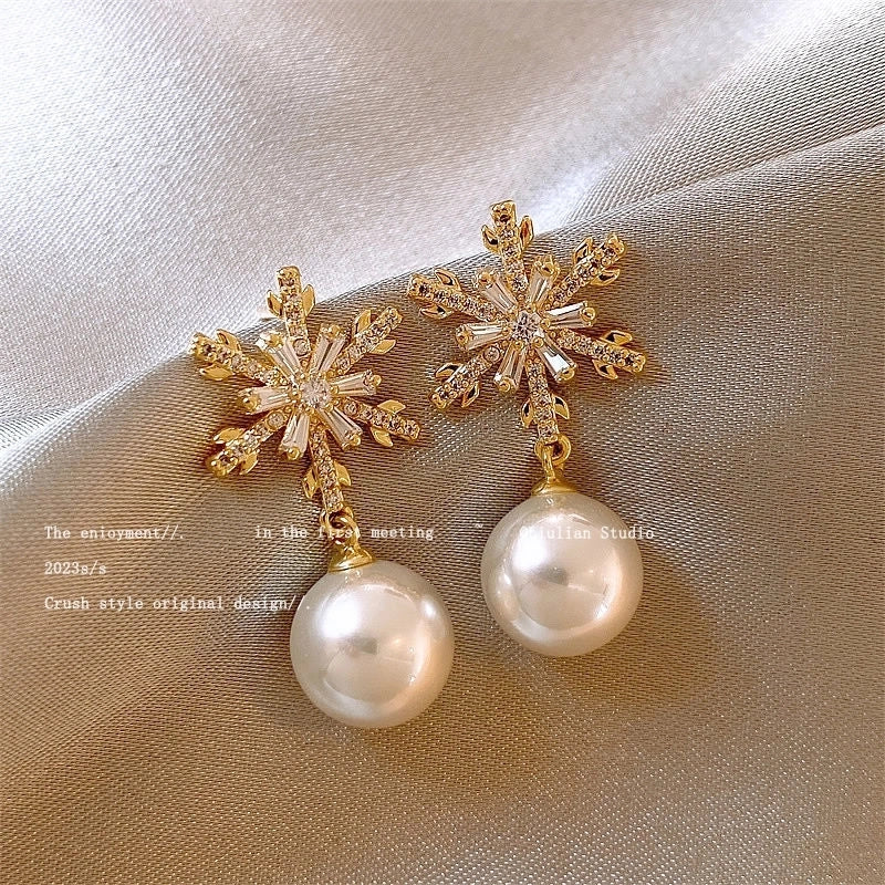 1 Pair Minimalist Round Inlay Alloy Zircon Ear Studs