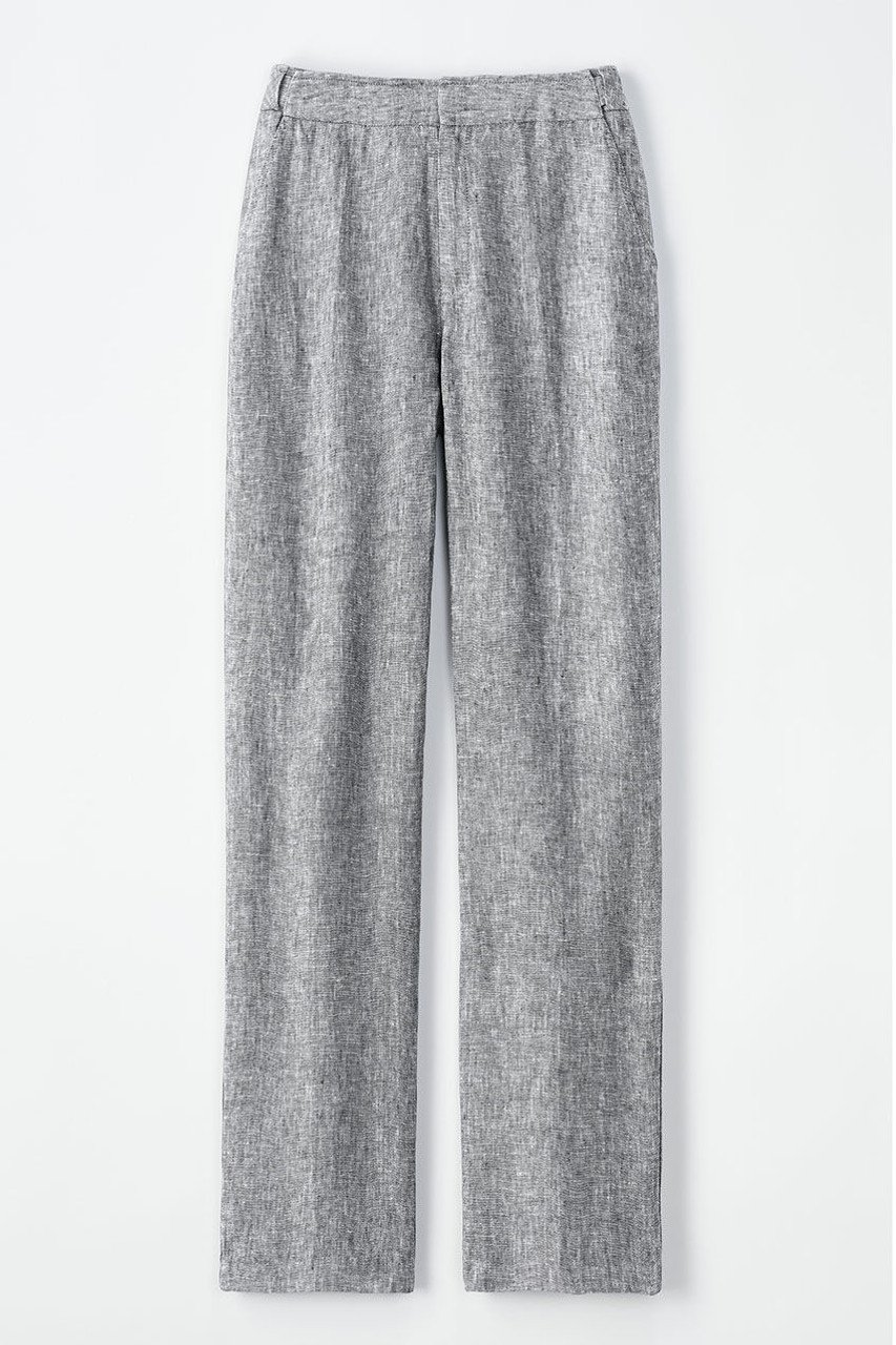 Hidden Stretch-Waist Linen Pants
