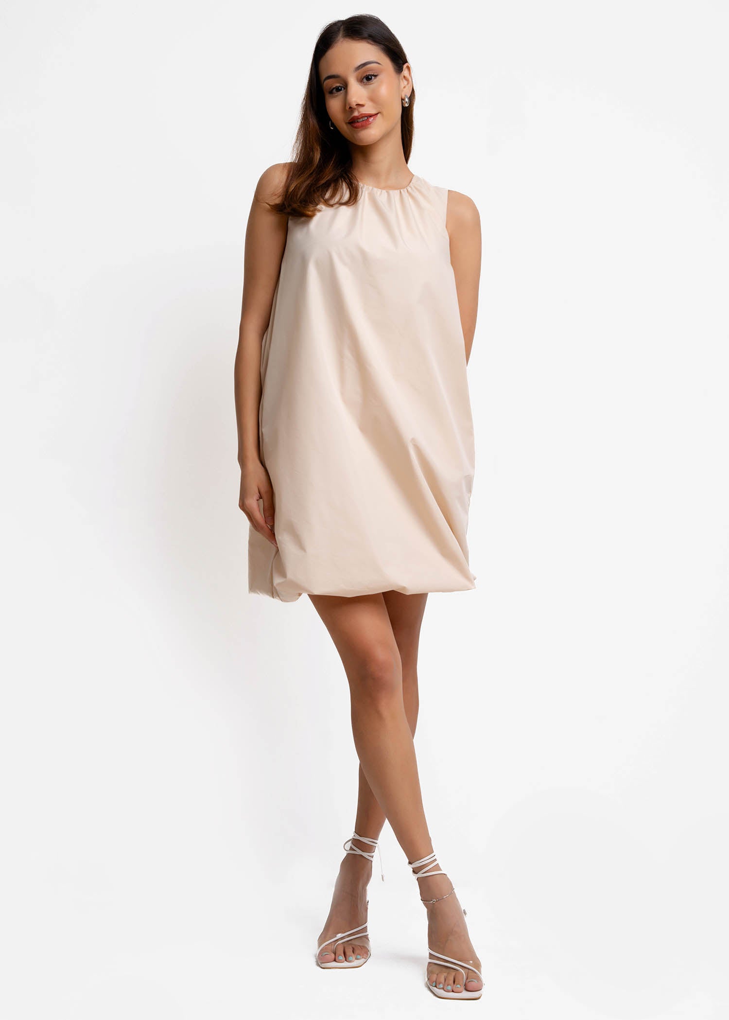 Sleeveless Bubble Hem Dress