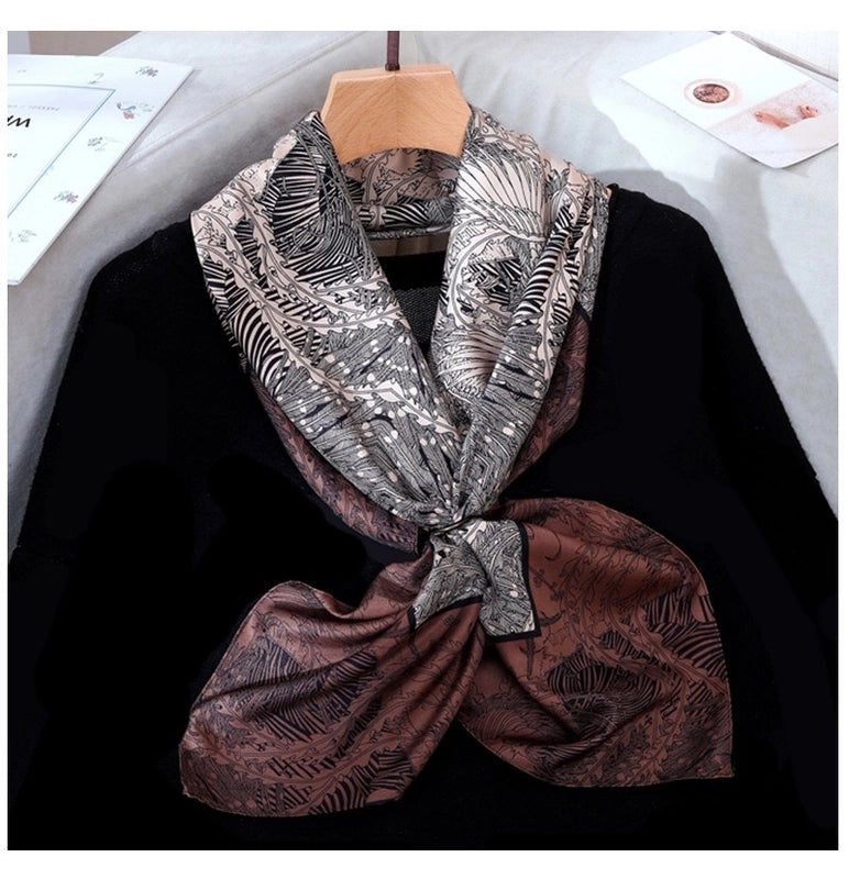 Women's Casual Vacation Polka Dots Silk Polyester Satin Printing And Dyeing Printing Dyeing Silk Scarf