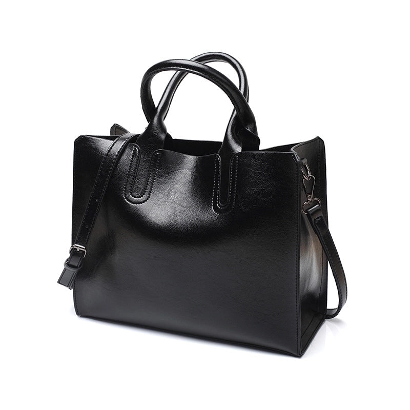 Women's Large All Seasons Pu Leather Solid Color Fashion Square Zipper Handbag