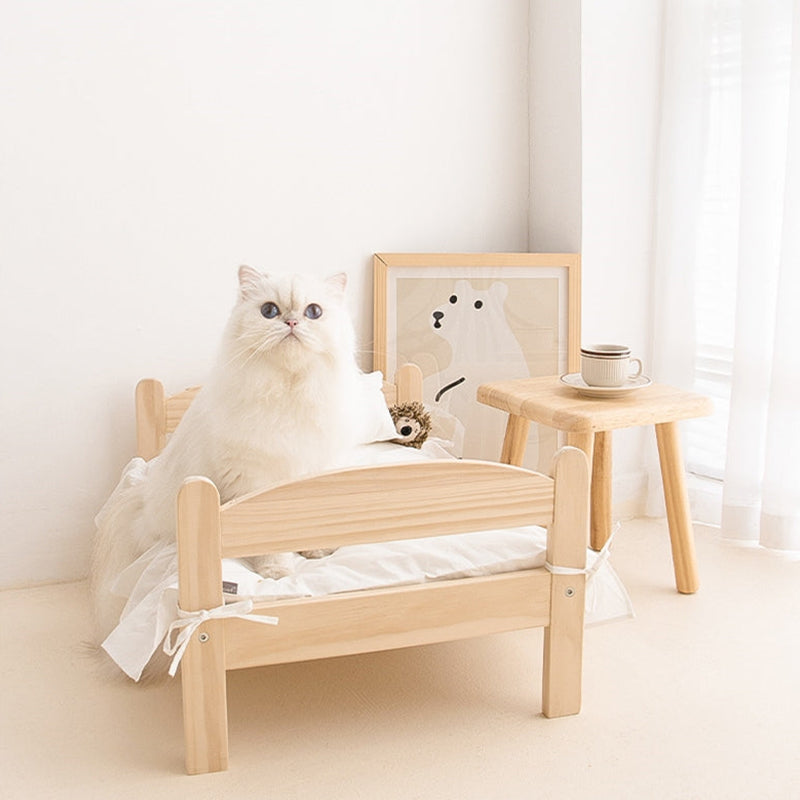 Adorable Wooden Cat Bed