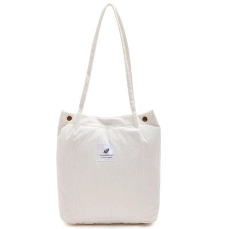 Women's Fashion Solid Color Corduroy Shopping Bags