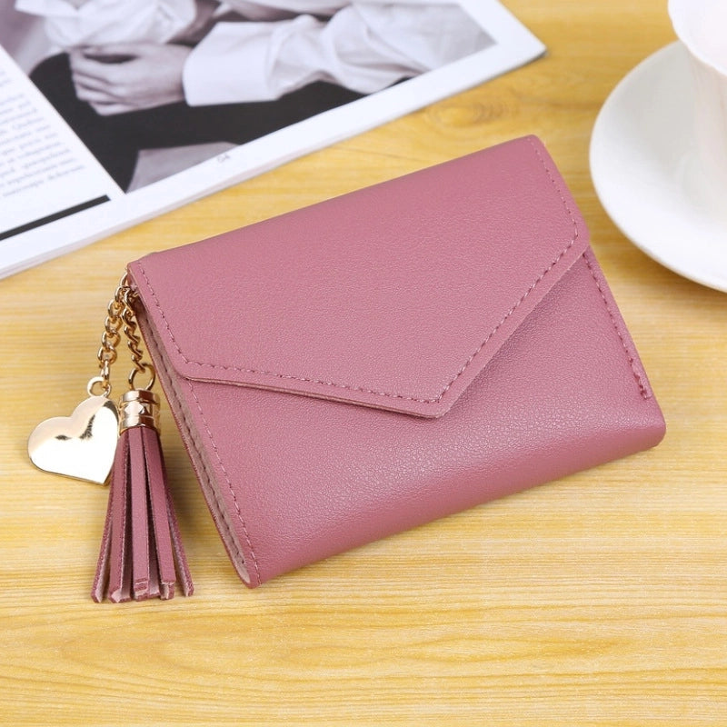 Women's Solid Color Pu Leather Magnetic Buckle Wallets