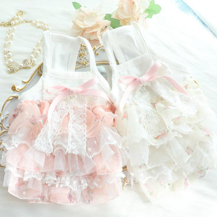 Princess Lace Layered Dog Cat Dress