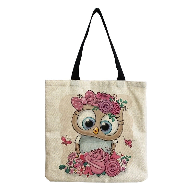 Women's Casual Cartoon Shopping Bags