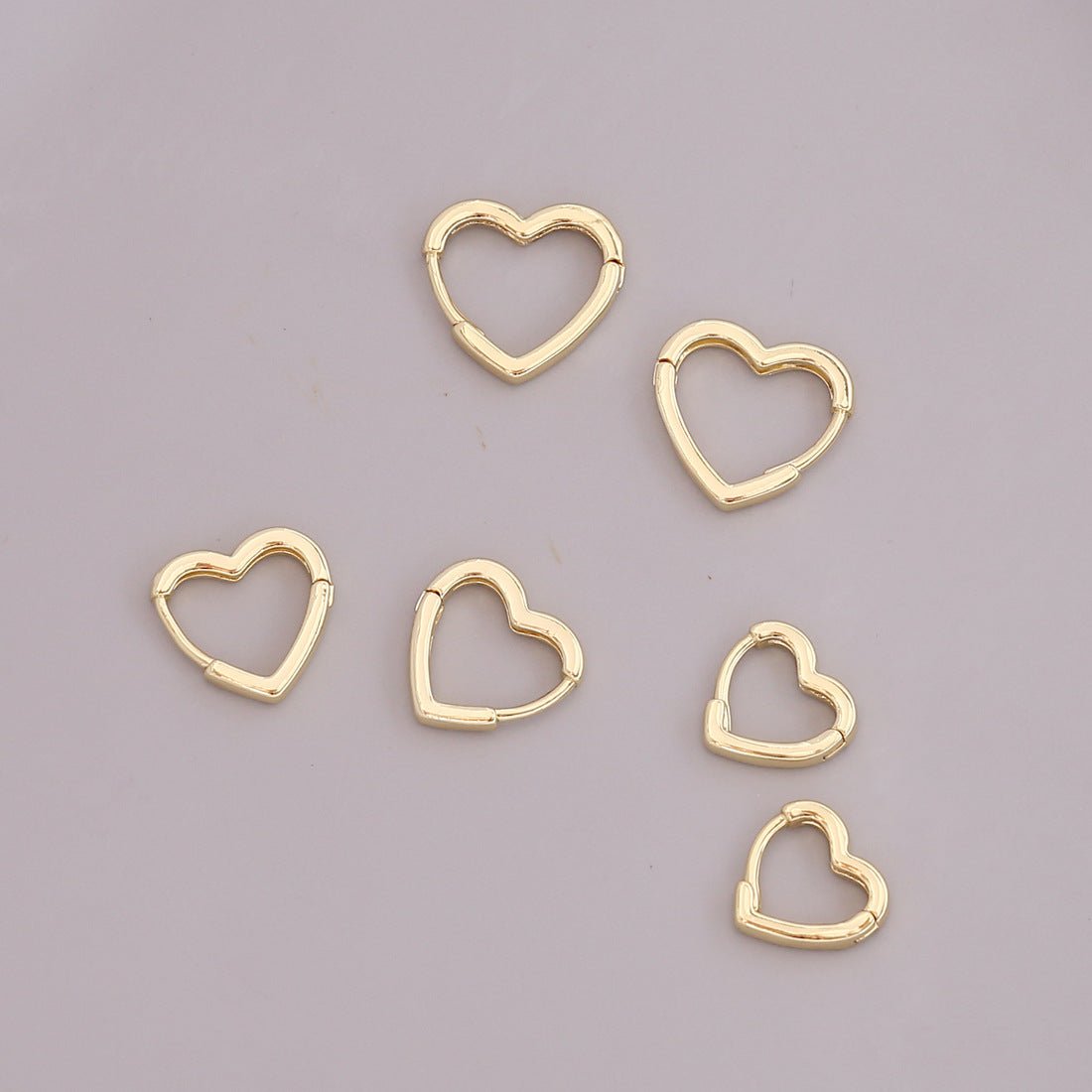 Unisex Metal Star Heart Metal Electroplating Earrings