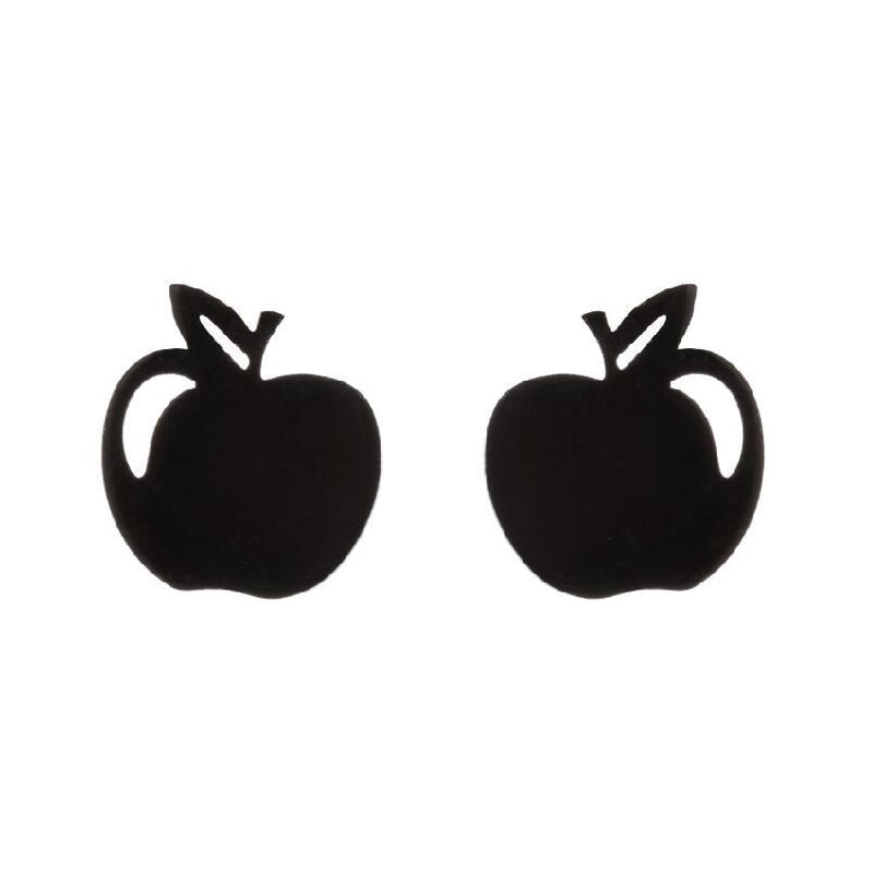 Minimalist Heart Shape Flower Stainless Steel Ear Studs 1 Pair
