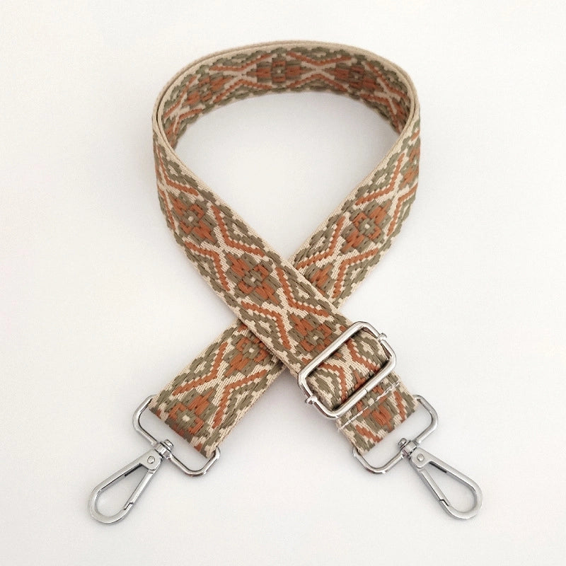 Polyester Cotton Geometric Bag Strap