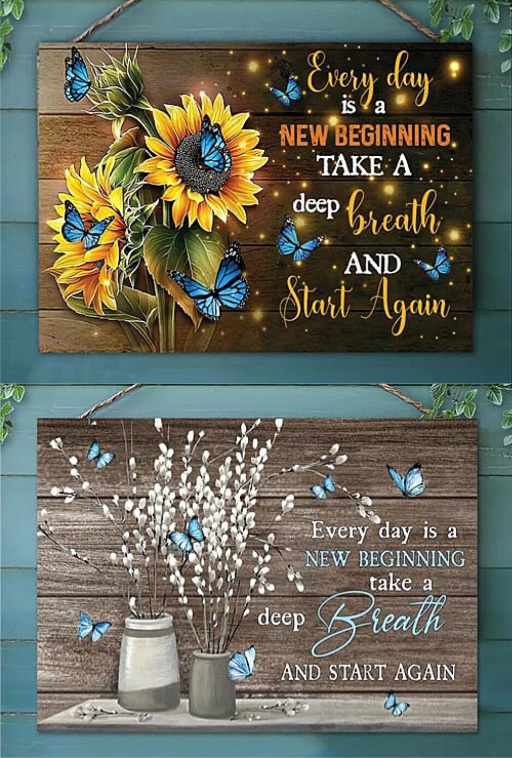 49% OFF -''Mother's Day gift''-Butterfly Sunflowers Wall Art