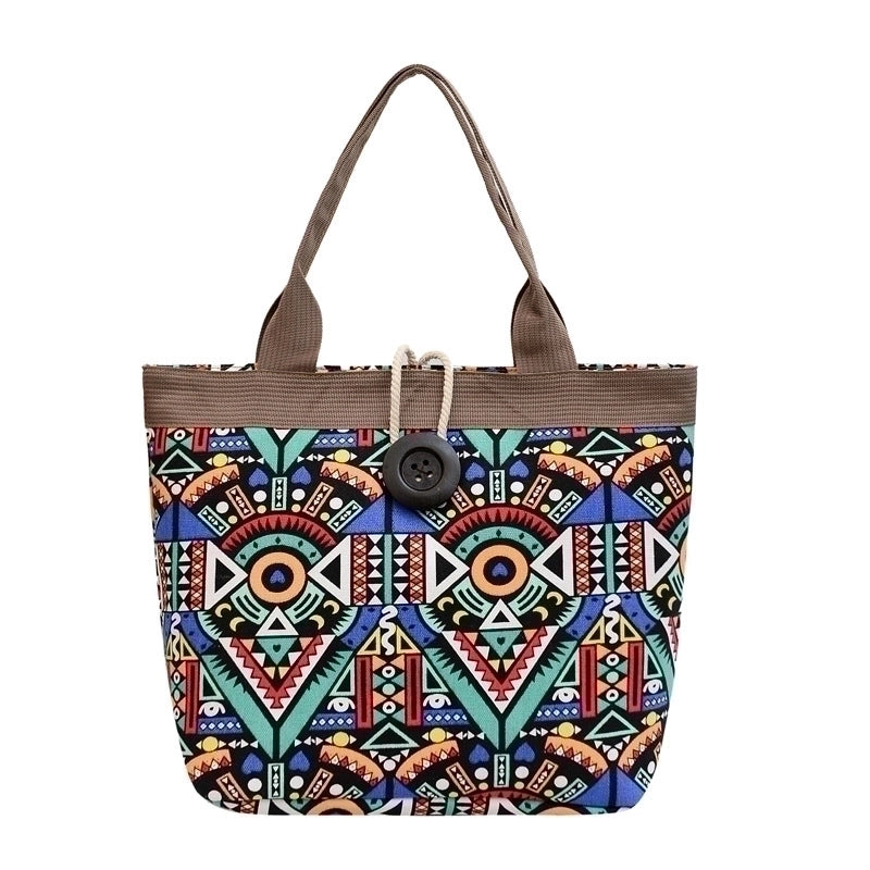 Women's Small All Seasons Canvas Ethnic Style Tote Bag
